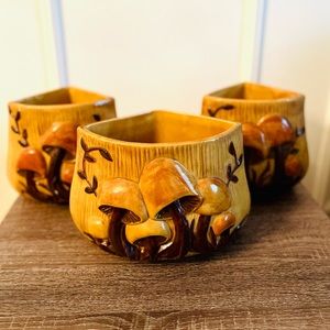 Vintage large Merry Mushroom canister vases